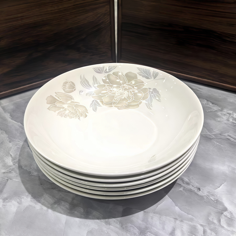 2025 New Elegant Lady-Style Dinnerware Set Jingdezhen Bone China Bowl and Plate Set for Home Use Housewarming Gift
