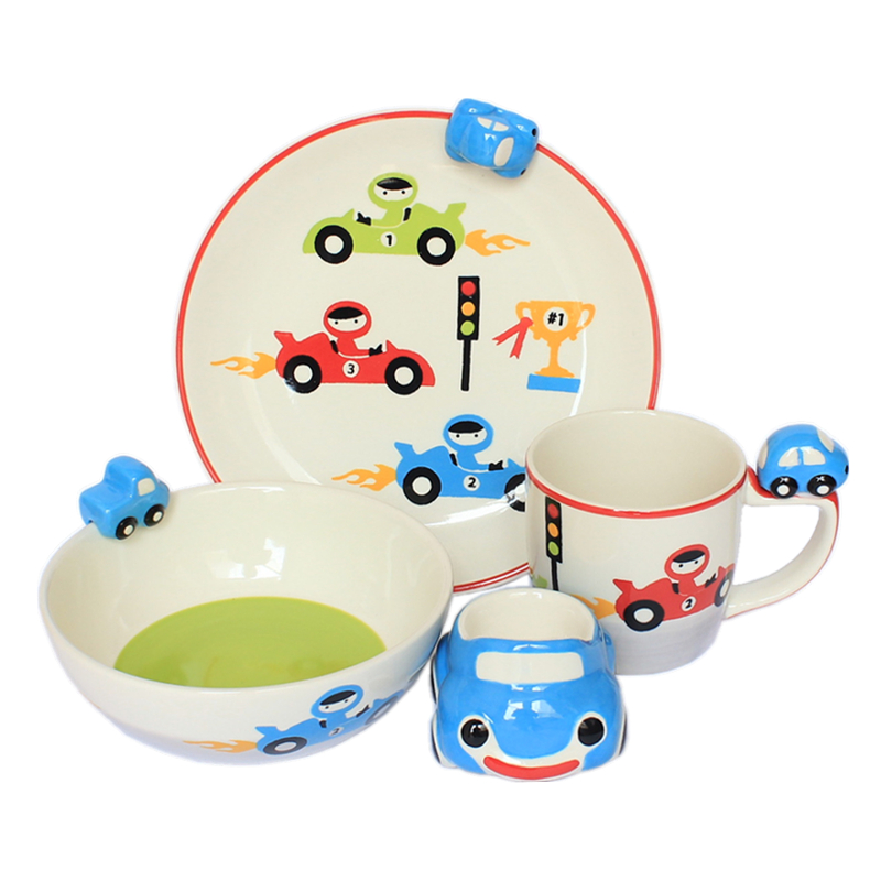 All the children as ceramic tableware car glass mugs bowl dishes suit children gifts