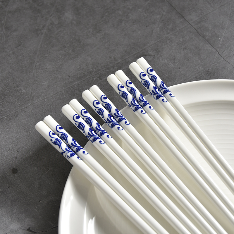 Household ceramics chopsticks chopsticks gifts sets high - grade ipads China porcelain high temperature resistant tachyon mouldproof green Chinese style delicate