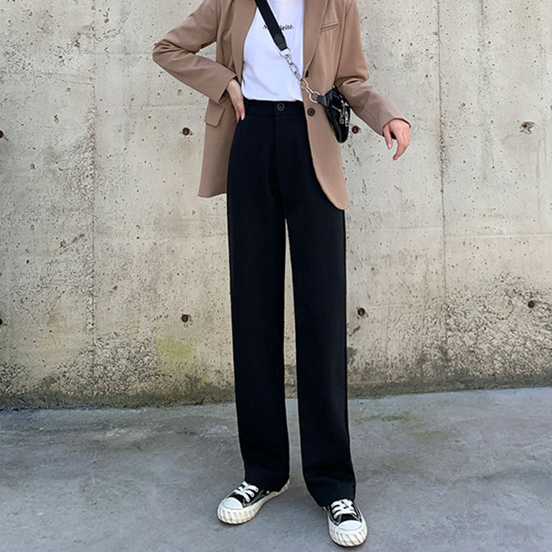 High Waist Western-style Pants Woman 2022 Summer new loose Slim Straight Barrel Pants Pituality Casual Suit Drag West Pants Tide