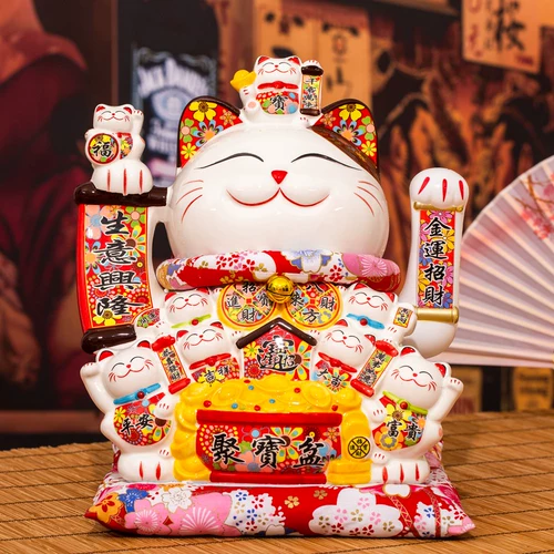 Встряхнуть руку Grand Daxing Cat Lapture Open Небольшой магазин Маленький магазин Коллекция Дома Домашняя Гостиная Подарки Автомат манит кошка с удачи