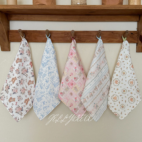 Korean Style Baby Towel, Children's Face Washcloth, Pure Cotton Gauze, All-Cotton, Baby Girl Kindergarten Drool Towel, Handkerchief