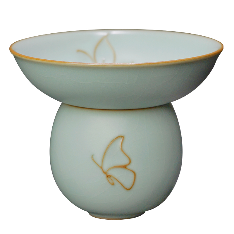Jingdezhen porcelain tea) ceramic manual open your up filter can raise celadon undressed ore glaze kung fu tea accessories