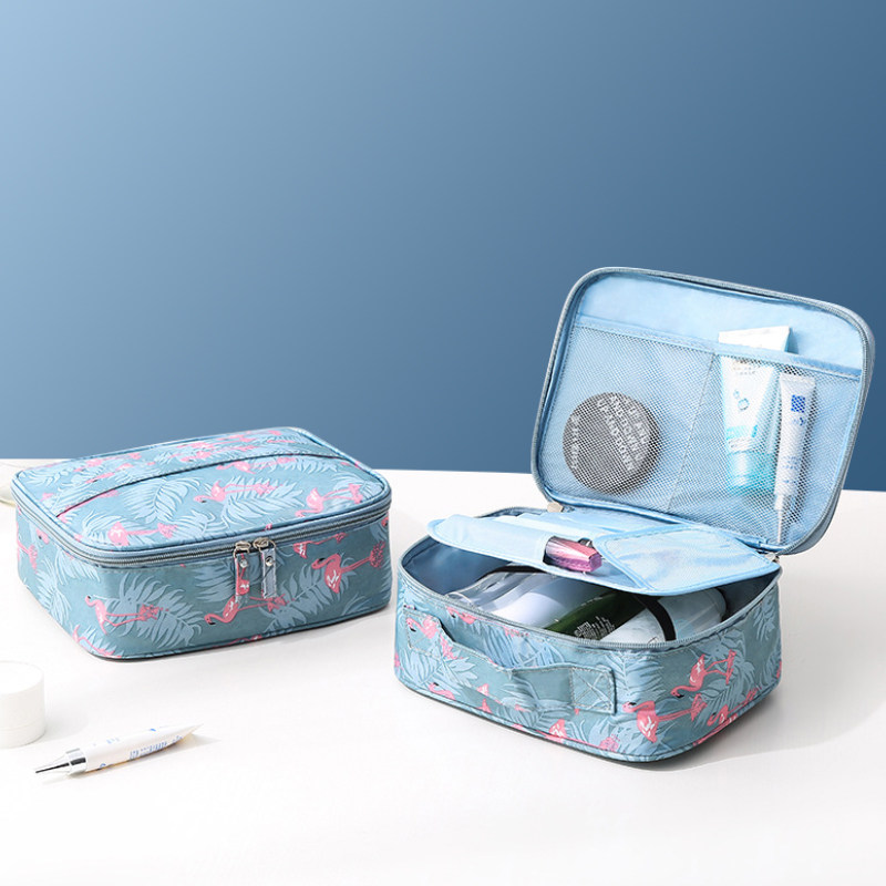 Makeup Bag Women Ins Wind Super Fire Mesh Red Wash Containing Bag Large Capacity Portable Carry-on travel Makeup Bag-Taobao