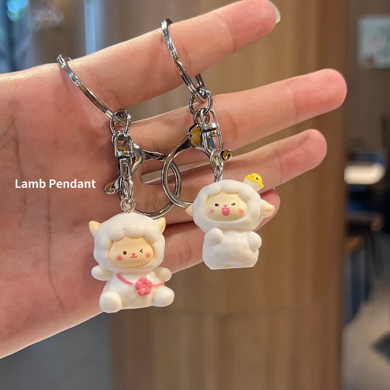 Cute and Healing Zodiac Sheep Car Keychain, Backpack Pendant, Doll Ornament, Best Friend Couple Birthday Gift