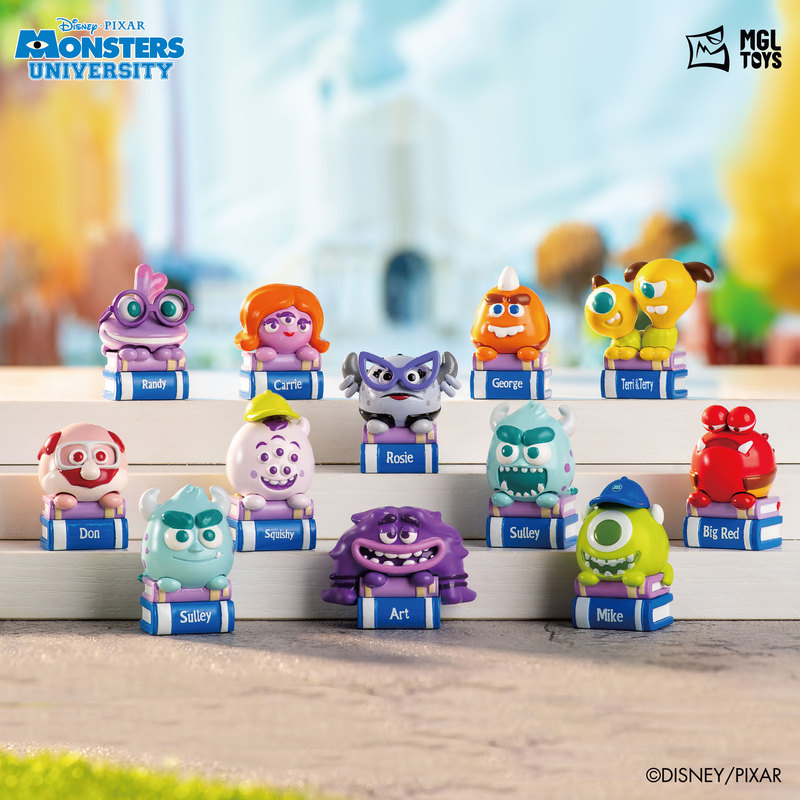 Disney Mgl Genuine Monsters University Mini Bean Cute Toy Mike and George Figure Gift Blind Box