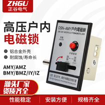 Indoor high-voltage electromagnetic lock DSN-AMY AMZ BMYBMZ handle switch cabinet lock AC and DC universal left and right