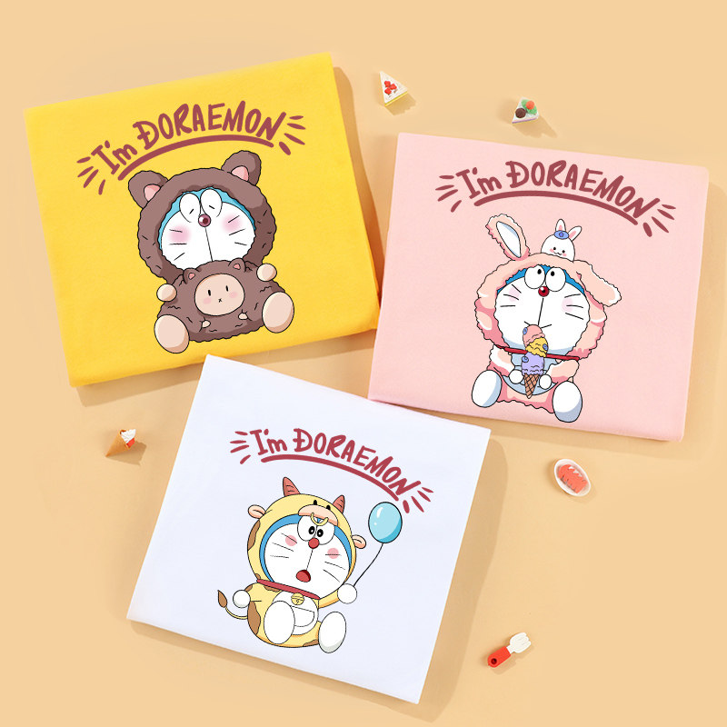 Doxa A dream machine cat T-shirt for a family of three-four-mouth summer clothing new wave and the whole family of the female dress foreign pie