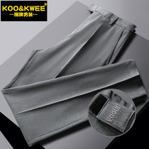 Fall Men Casual Pants West Pants Pants Fit Straight Drum Trend Business Elastic Long Pants 100 Hitch Slim Fit Light Extravagant