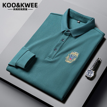 2021 Fall new men polo shirts T-shirts Long sleeves Loose Lead Silk Light Cotton Embroidered Pure Color 100 Hitch