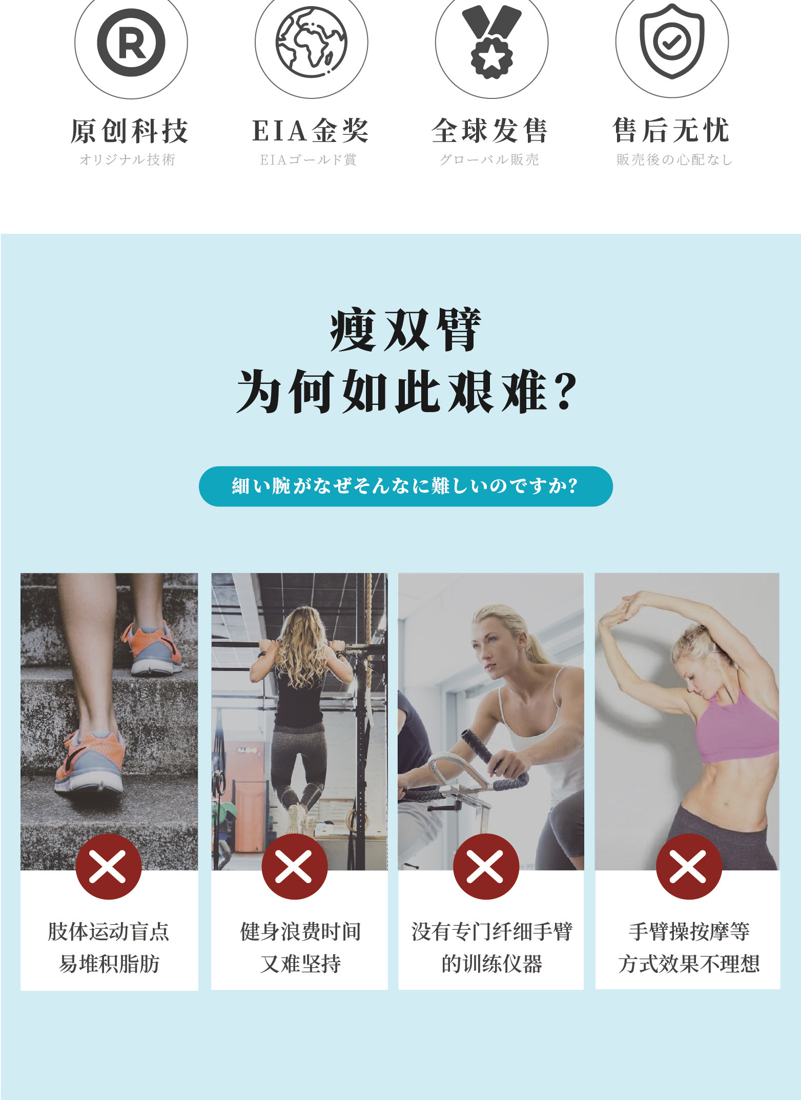 日本VONMIE 美臂仪 无负重健身按摩更轻松 图2