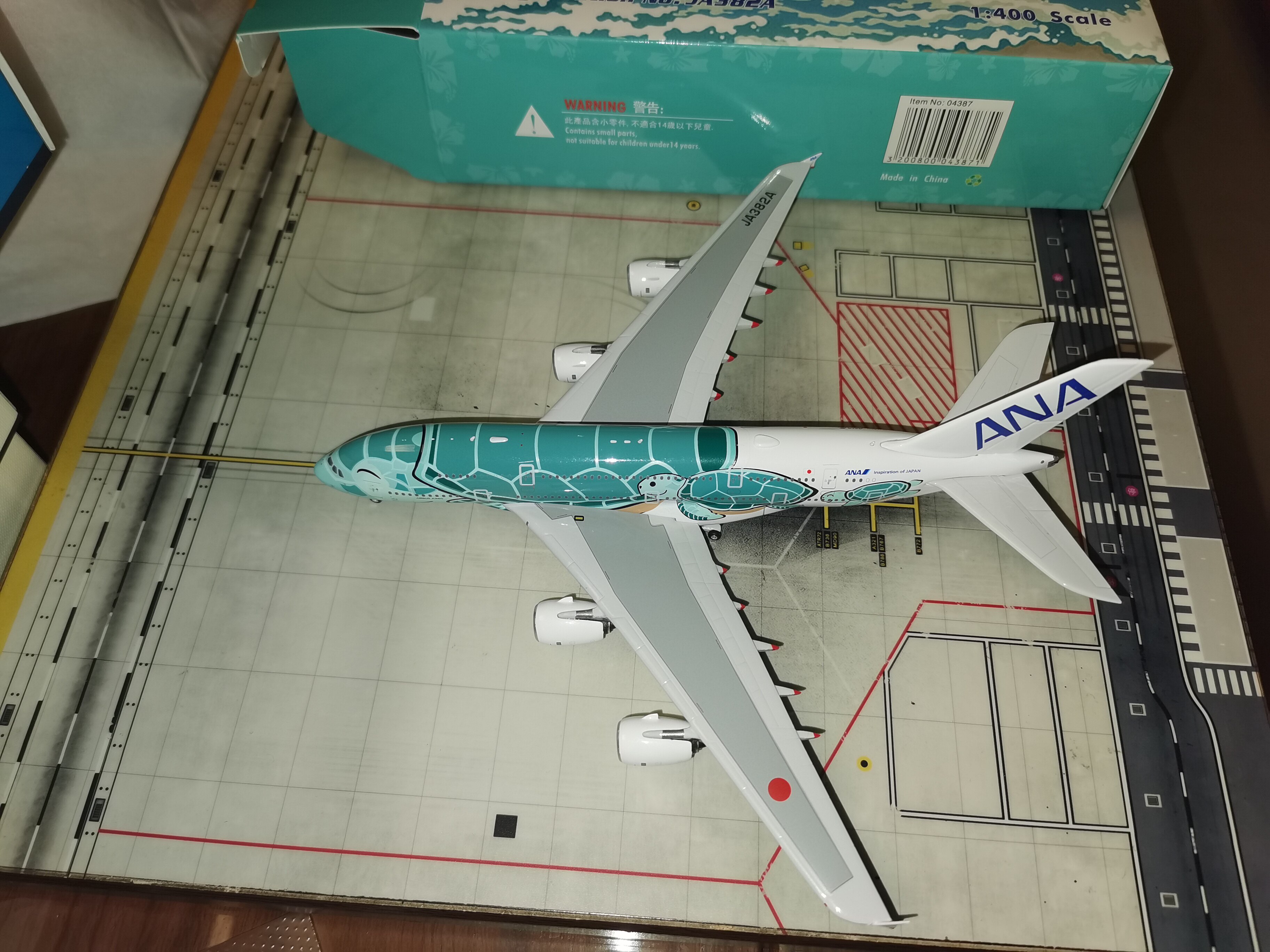 Phoenix ANA All Day Space A380 JA382A Green Turtle Kai 1:400