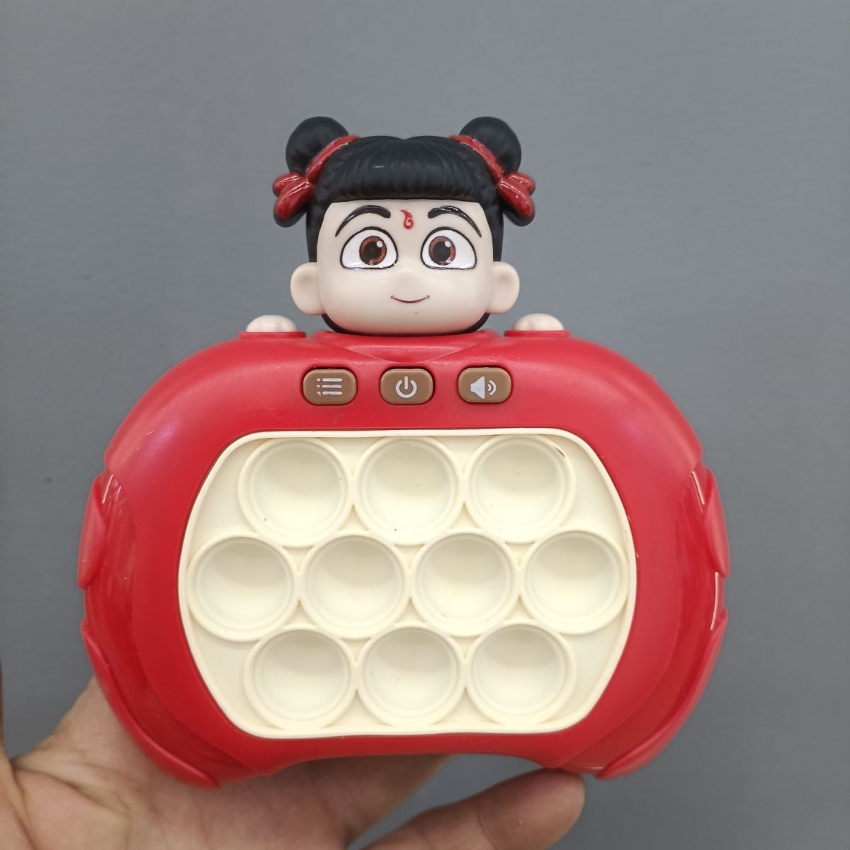 儿童敖丙哪吒按乐速推游戏机玩具：解压益智新神器，专注力训练必备！