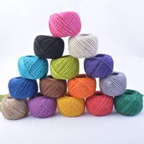 Handmade diy color hemp rope decorative material Bundling strapping fine hemp rope braided hemp thread Color material vintage style