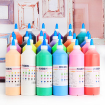 Acrylic paint 500ml large bottle painted plaster doll Children gouache Graffiti painting kindergarten DIY paint