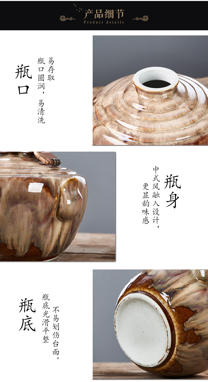 The Jar of jingdezhen ceramic household seal aged 5 jins of variable an empty bottle wine hip high temperature ceramic