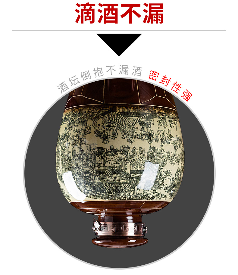 Jingdezhen household mercifully jars 10 jins 20 jins 30 jins 50 pounds it seal big waxberry wine with the lock