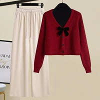 Красные черные приятные телу абрикосовые штаны, комплект, 3 предмета