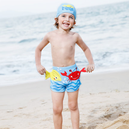 Children's Swimwear Boys Baby Swim Trunks Swim Cap Sets Big Kids Quick-drying Boys Swimwear Swimwear Swimming Equipment