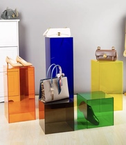Acrylic display box transparent display rack props window rack shoe display stand color display stand storage customization