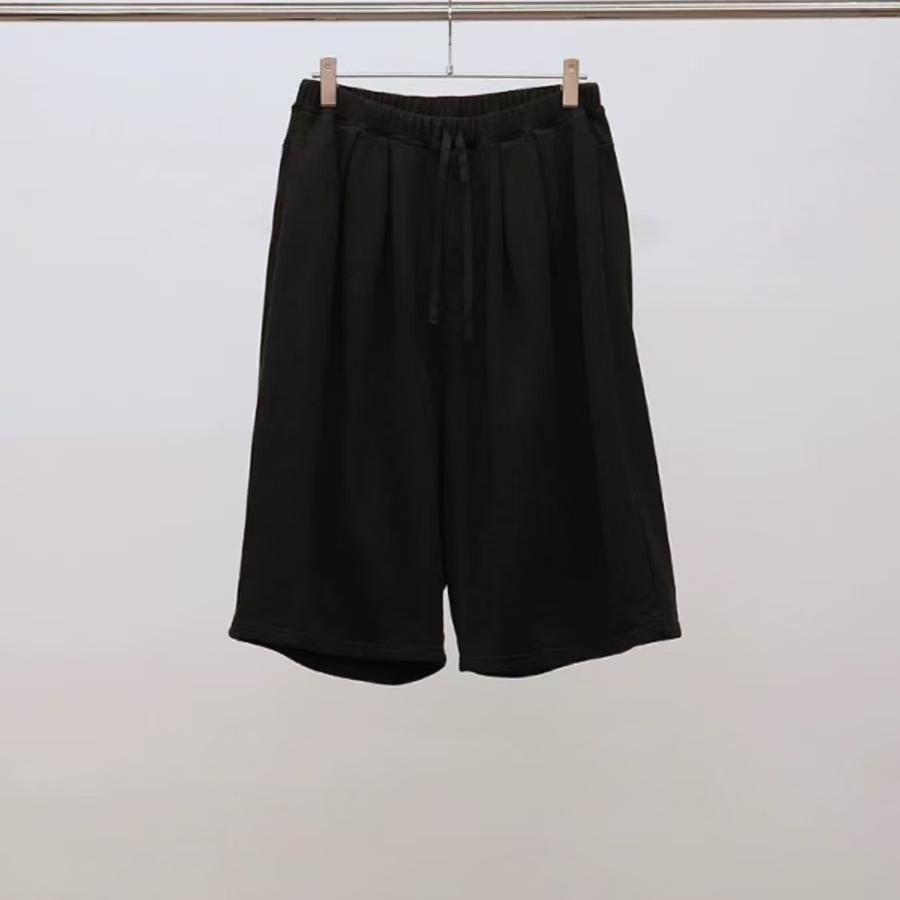 ANCELLM 25SS TUCK SWEAT SHORTS 黒