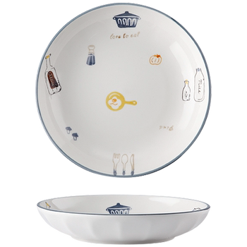 Japanese tableware ceramic plates for home use 2025 new