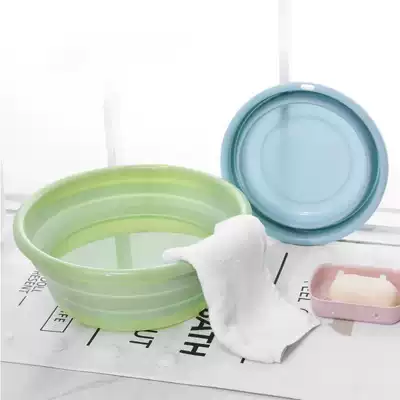 Foldable washbasin single sink home portable travel footbath plastic wall plastic cute girl