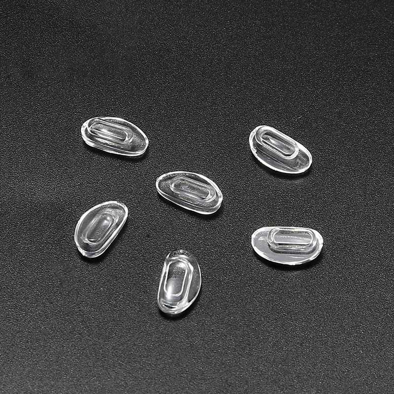 Glasses accessories Card-type nose-tolerant transparent silicone anti-slip and pressure reduction card embedded soft button leaf pad