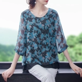 Шифоновая летняя модная футболка с коротким рукавом для отдыха, V-образный вырез, подходит для подростков