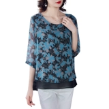 Шифоновая летняя модная футболка с коротким рукавом для отдыха, V-образный вырез, подходит для подростков