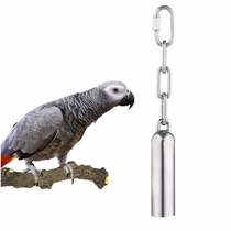Parrot toy stainless steel fruit fork Bell foraging toy station rack nibble education training Bird supplies utensils
