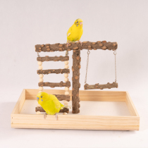 Bird Station Rack Training Interactive Playgrounds Bird Supplies Utensils Stand Bar Station Rod Xuanfeng Peony Pepper Wood Parrot Station Rack