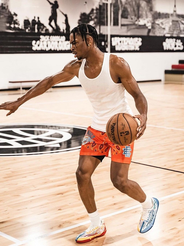 New Ee American-Style Basketball Shorts, Alexander Style Basketball Shorts, Mesh Breathable Sweat-Wicking Casual Shorts