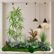 Simulated Green Plant Landscaping Combination for Window Display Decoration, Artificial Plant Landscape for Courtyard Arrangement, Entrance Hall and Indoor Use