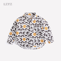 LZYZ kids boys shirt kids shirt long sleeves hairy Korean version of the baby top spring and autumn dress Korean version of the tide