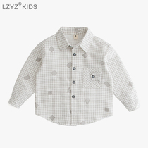 LZYZ Kids Boys Long Sleeve Shirt Kids Shirt 2020 Spring and Autumn New Kids Baby Thin Top Korean Version