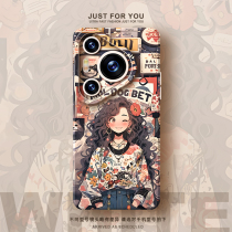 QBIG is suitable for Huawei (free high-definition film) new Pura70 Ultra anime newspaper girl 70pro creative womens fashion personality liquid silicone 60 all-inclusive lens 50