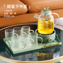 Household cold water cup Cold water pot High temperature resistant glass cold water cup kettle set large capacity cold water pot cold tea pot