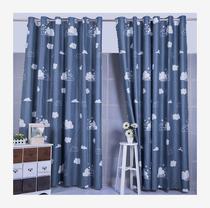 Curtain cloth Girl heart Bedroom room four seasons curtain Household half curtain cartoon short rental room