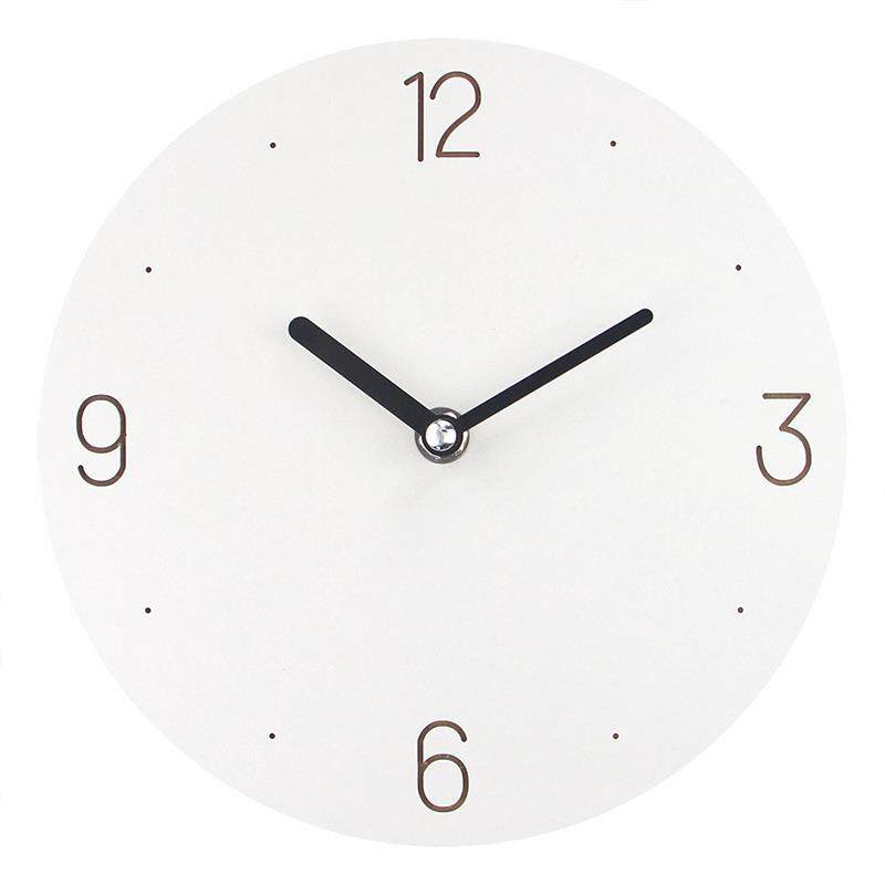 American MDF wood creative hanging clock living room clock hanging wall hanging watch home minimalist wall clock-Taobao