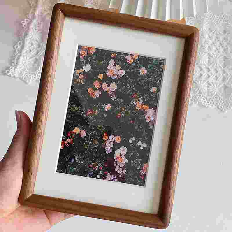 Solid wood photo frame table 6 inch 7 inch 8 inch family portrait decoration couple picture frame wall mounted photo mortise and tenon photo frame