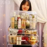 Прозрачная пылепроницаемая косметическая коробка для хранения настольная стойка