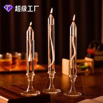 Manufacturer romantic European Nordic style candle candlestick lamp glass oil lamp home accessories creative ornaments customization