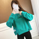 Spring and Autumn 2024 New Hot Style Waffle Thin Sweater Women's Korean Style Loose Design Niche Short Top Trendy