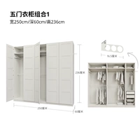 Пять -ядерная комбинация гардероба 1 (ширина 250 x60 глубина x236 высокая)