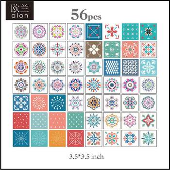 Mandala mandala tile flower children's auxiliary painting painting wall painting stone furniture spray flower diy hollow hot model