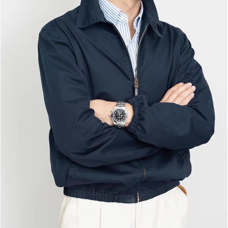 American Retro Lapel Flight Jacket for Men, Spring and Autumn Trendy Brand Jacket, Classic Simple Baseball Jacket for Commuting