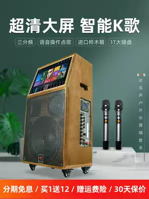 European and American sound 1206tv three-frequency k song audio with display screen square dance household mobile speaker All