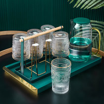 Porcelain wood furniture household creative teacup cup holder tray Modern living room water cup storage upside down drain cup holder