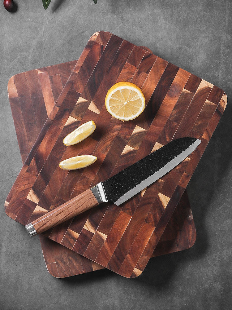Porcelain wood a solid wood household chopping board kitchen large rectangular mosaic cauliflower board anti-bacterial anti-mildew cutting board chopping board